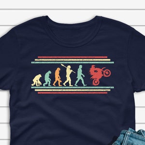 Motocross T-shirt for Men, Dirtbike Shirt, Evolution Dirtbiking Moto Cross Tshirt, Gift for Motocross Rider Unisex Jersey Short Sleeve Tee