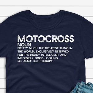 Chemise de motocross, Cadeau de motocross, T-shirt drôle de définition de motocross, Cadeau pour Dirtbike Rider Tshirt Hommes Femmes Unisexe Short Sleeve Tee