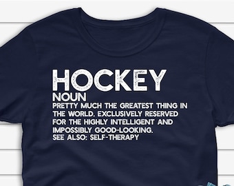 Hockey Shirt, Hockey Geschenk, Lustiges Hockey Definition T-Shirt, Geschenk für Hockey spieler Tshirt Herren Damen Unisex Kurzarm T-Shirt