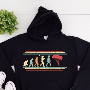 Evolution Of A Skydiver T-Shirt - Men's Novelty Skydiving Graphic Tee, 100% Organic Cotton, Sizes S-XXXL