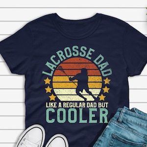 Lacrosse papa shirt, grappige vintage Lacrosse minnaar speler of coach vaderdagcadeau, Lax Stick Lax Bro Graphic Tee voor mannen