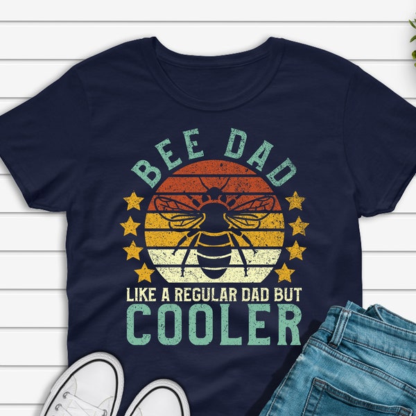 Bee Dad Shirt, Funny Vintage Beekeeping Father's Day Gift, Honey Bee Keeper Graphic Tee T-shirt for Men