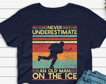 Hockey T-shirt for Men, Ice Hockey Player Dad Father's Day Gift, Hockey Coach Shirt for Him  Unisex Jersey Short Sleeve Tee