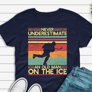 Hockey T-shirt for Men, Ice Hockey Player Dad Father&#39;s Day Gift, Hockey Coach Shirt for Him  Unisex Jersey Short Sleeve Tee