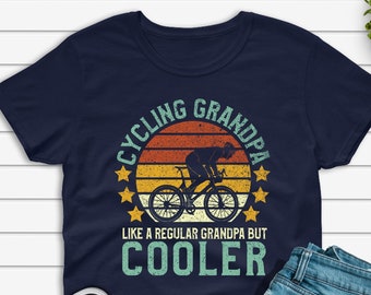 Cycling Grandpa T-shirt, Cyclist Shirt for Him, Grandfather Bike Riding Clothes for Him, Father's Day Cycling Gift, Unisex Short Sleeve Tee