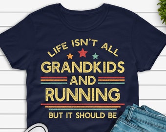 Funny Running Shirt for Grandpa, Cute Tee for Old Man Runner, Gift T-Shirt for Active Grandfather Who Runs Marathons and 5k Race