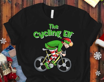BMX Elf Trick Bicycle Christmas T-Shirt Freestyle Bike Riding