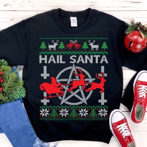 Baphomet Ugly Christmas Sweater Etsy UK