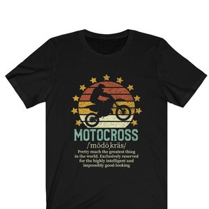 T-shirt drôle de définition de motocross, chemise vintage Dirtbike Rider Dirtbiking Cadeau pour Dirt Bike Moto Cross Fan Unisex Tee