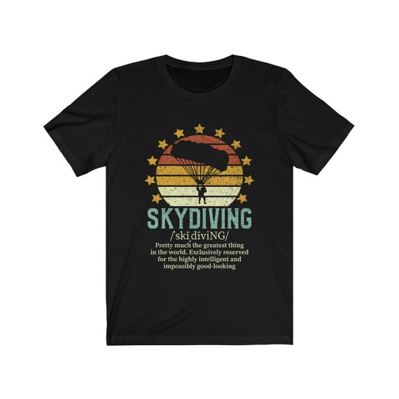 Skydive Tshirt In Retro Colors-Tee For Skydiving Instructor Skydive Tshirt In Retro Colors-Tee For Skydiving Instructor
