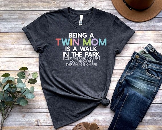 Womens Twin Mom T-Shirt Mother Of Twins Tee Cute Twin Mother Gift Womens Twin Mom T-Shirt Mother Of Twins Tee Cute Twin Mother Gift