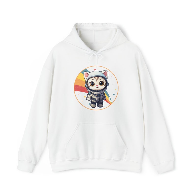 CATSA Cute Retro Cat Astronaut NASA Hoodie, Space Lover Gift, Kitten ...