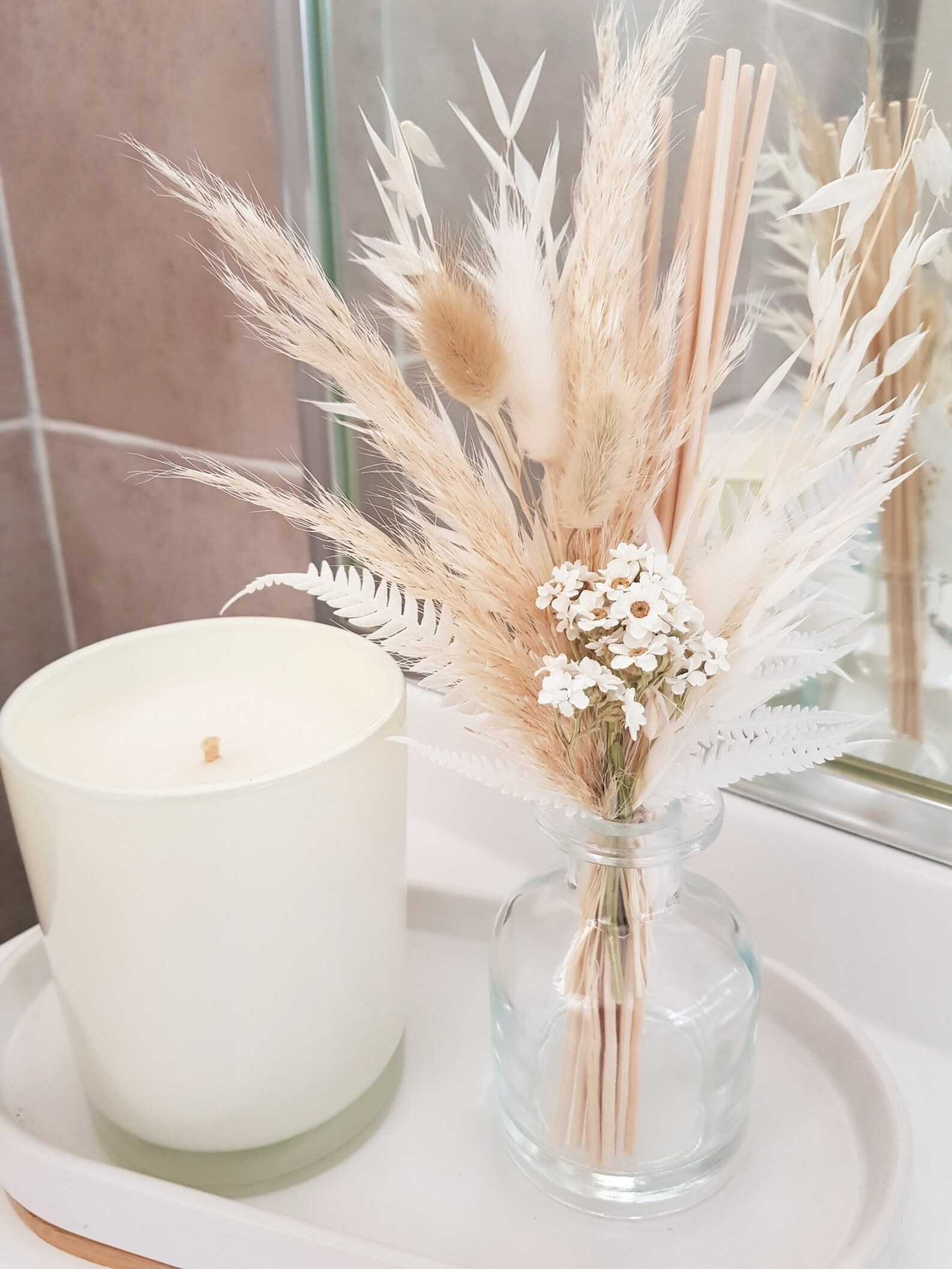 Reed Difuser Boho Home Decor Flower Reed Diffuser Dried Etsy Australia