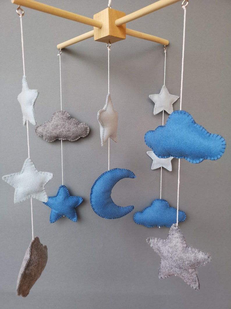 Baby Mobile Crib Mobile Cot Mobile Hanging Mobile Moon Etsy