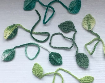 Leaf or Leaves 100% Cotton Cord Ties for Newborn Babies, Soft Safe & Beautiful Alternative to Plastic Clamps