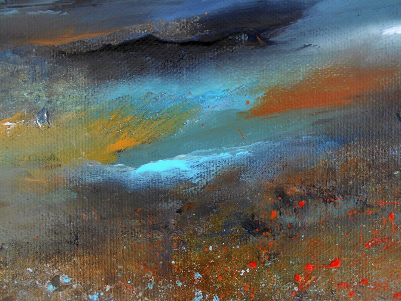 Abstract Landscape Original Art Painting Contemporary Etsy UK