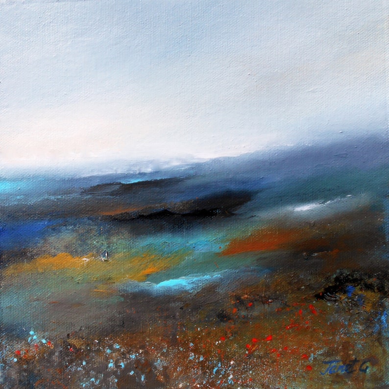 Abstract Landscape Original Art Painting Contemporary Etsy UK