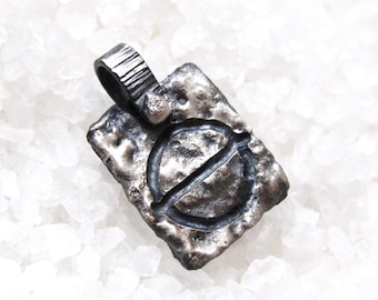 Colgante de sal de alquimia, equilibrio corporal, plata cruda