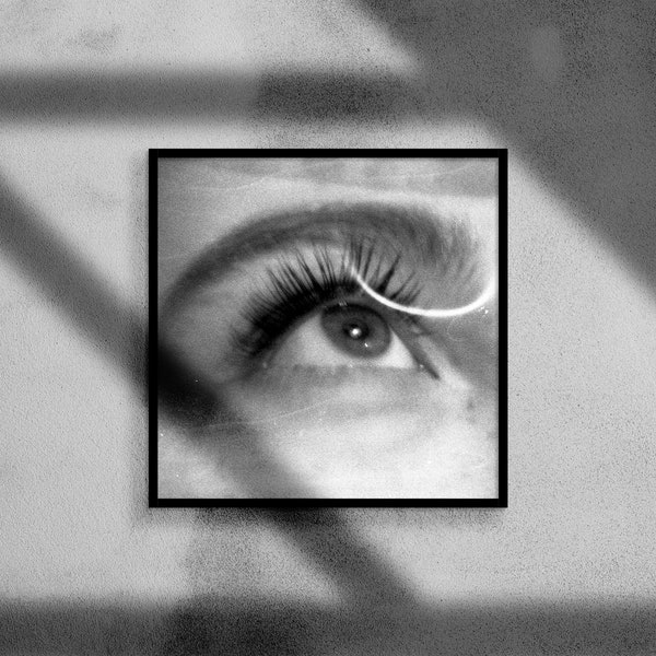 Macro Eye Black White Art, Fashion Bedroom Art, Fashion, Girl Room Art Photo, downloadable photography bedroom, sensual luxury bedroom decor