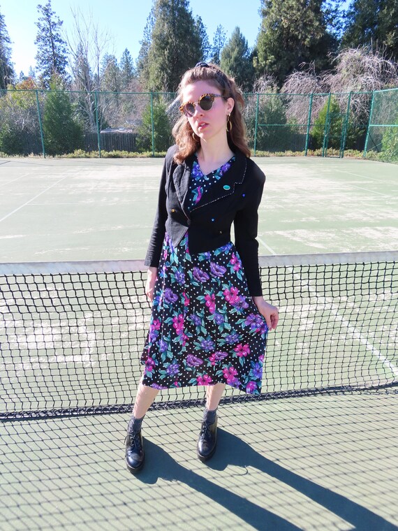 Muumuu Maven Black White Polka Dot Graphic Print P