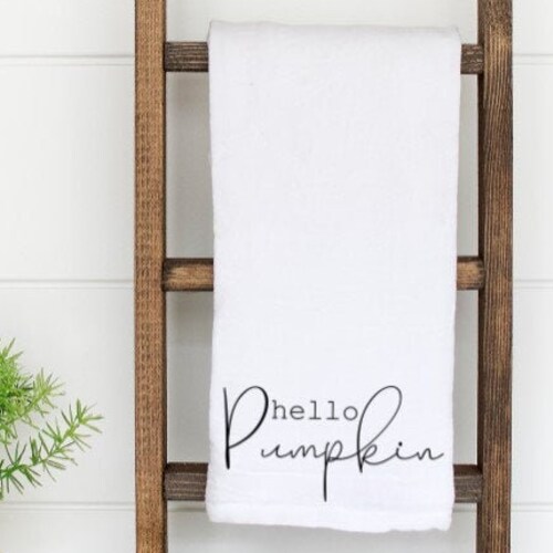 Happy Fall Y'all Kitchen Towel Fall Tea Towels Fall Etsy