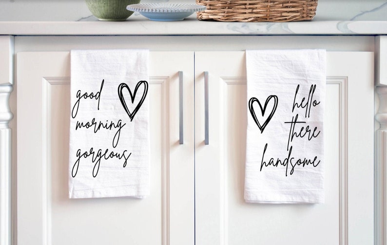 Good Morning Hand Towels for Bathroom Farmhouse Etsy