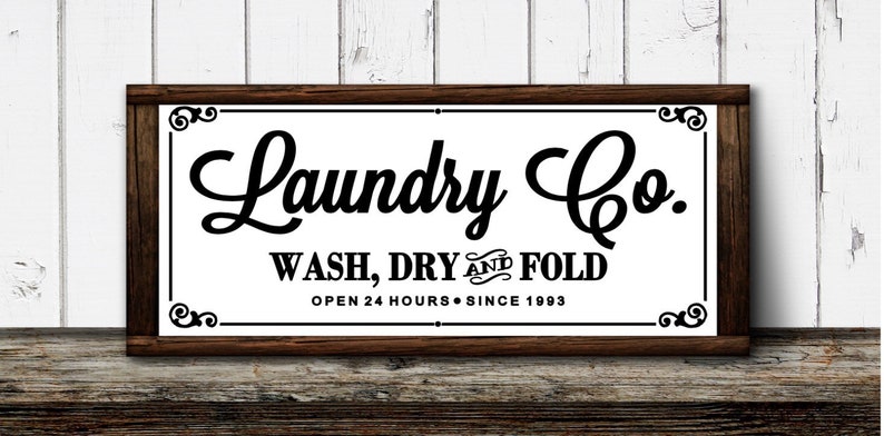 Laundry Co Sign Farmhouse Laundry Decor Laundry Room Decor | Etsy