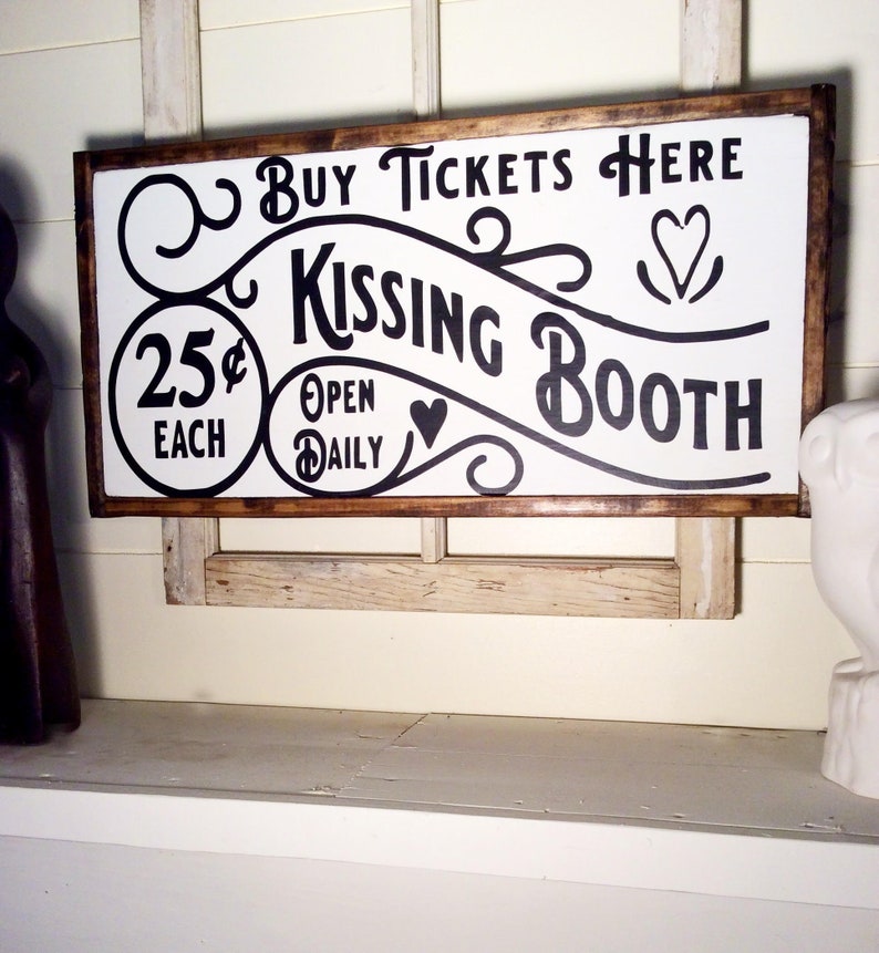 booth wood sign valentines day couples wooden