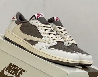 Travis Scott x Air Jordan 1 Low OG “Reverse Mocha”, Damen und Herren Schuhe, Sneaker Geschenke, Unisex Schuhe