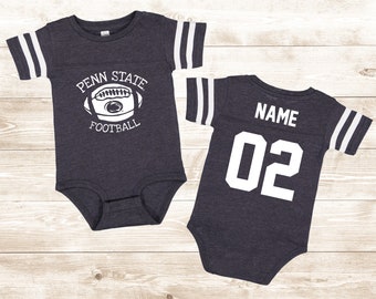 Penn State Nittany Lions CUSTOM Infant Baby Football Bodysuit | Personalized | Name | Number | Gifts | Sports