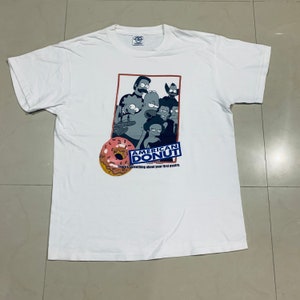 The Simpsons x American Pie Vintage Amerikaanse donut, Bart Cartoon T-shirt Matt Groening, Beavis en Butthead, Anime Vintage