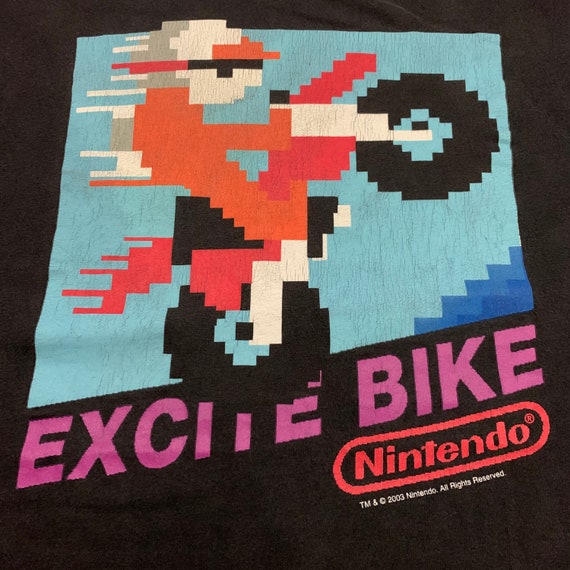 Excitebike Vintage Nintendo T-Shirt 2003 Retro Ga… - image 2
