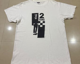 T-shirt Vintage Buck-O-Nine Twenty Eight Teeth - Taille XL, Blanc, Groupe Punk Ska Années 90