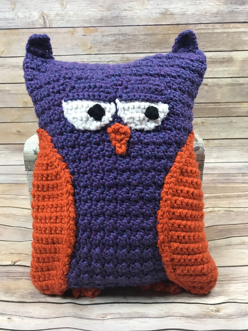 Purple Owl Pillow Etsy