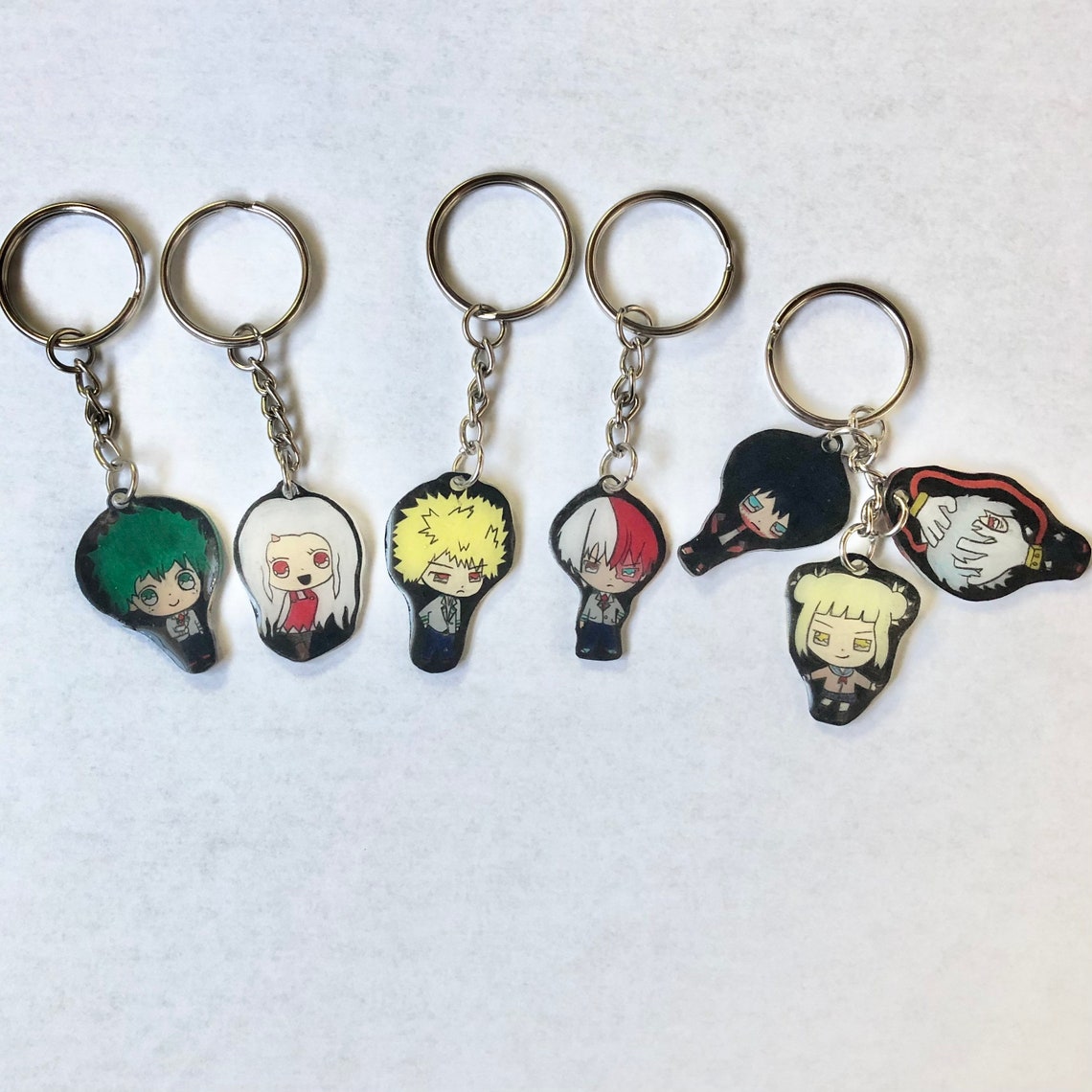 Anime Character Keychains Etsy
