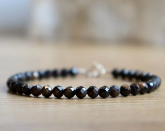 Black Star Sapphire Bracelet RARE Genuine Dark Sapphire Jewelry