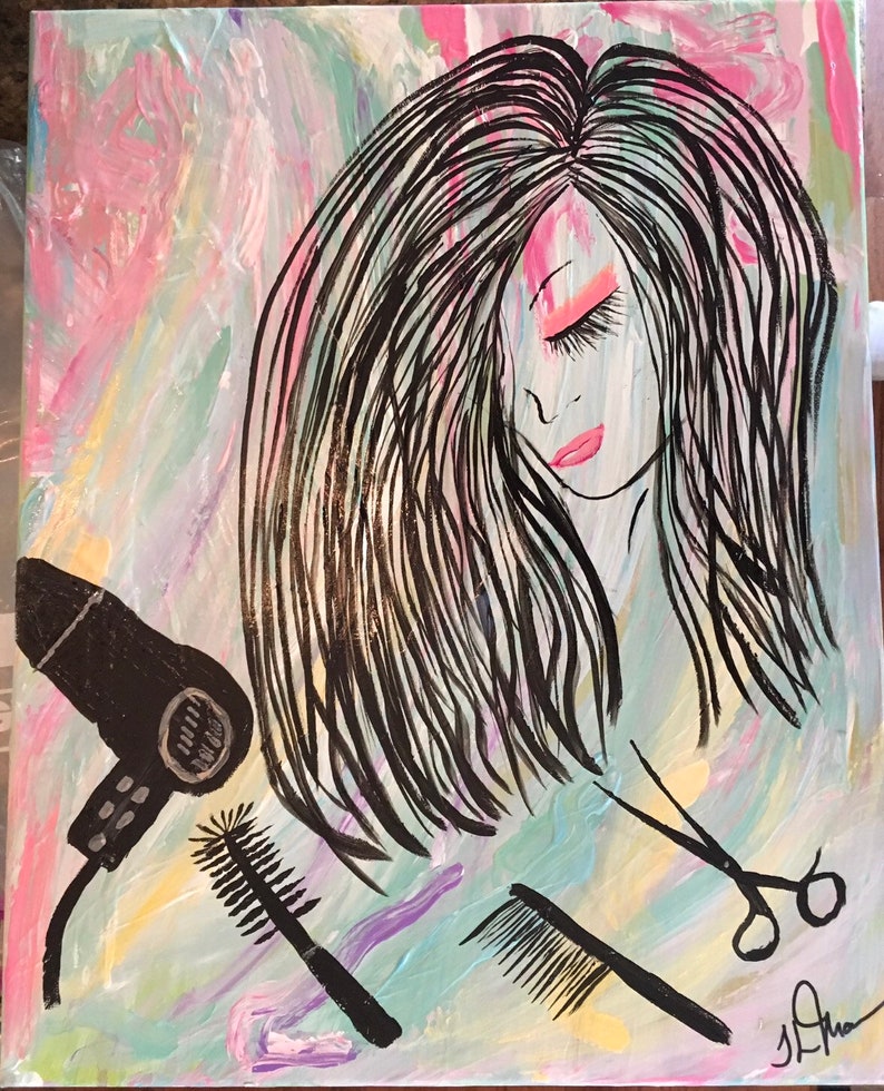 Beauty Salon Painting Etsy