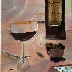 wine, cheese and olives