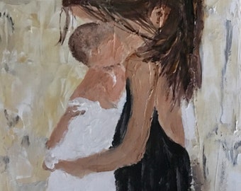 arte de la hermana mayor y el bebé