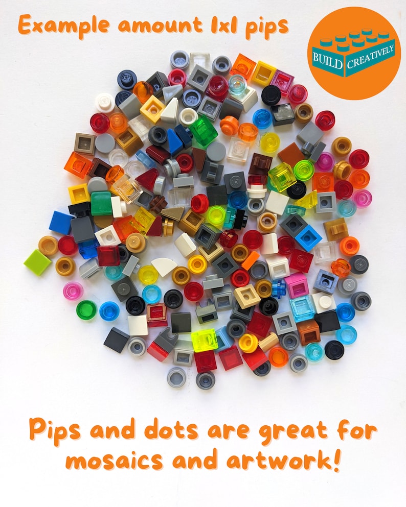 Lego® 1x1 Dots and Pip Pieces Mix Random Assortment 1oz 100% Genuine Lego® image 7