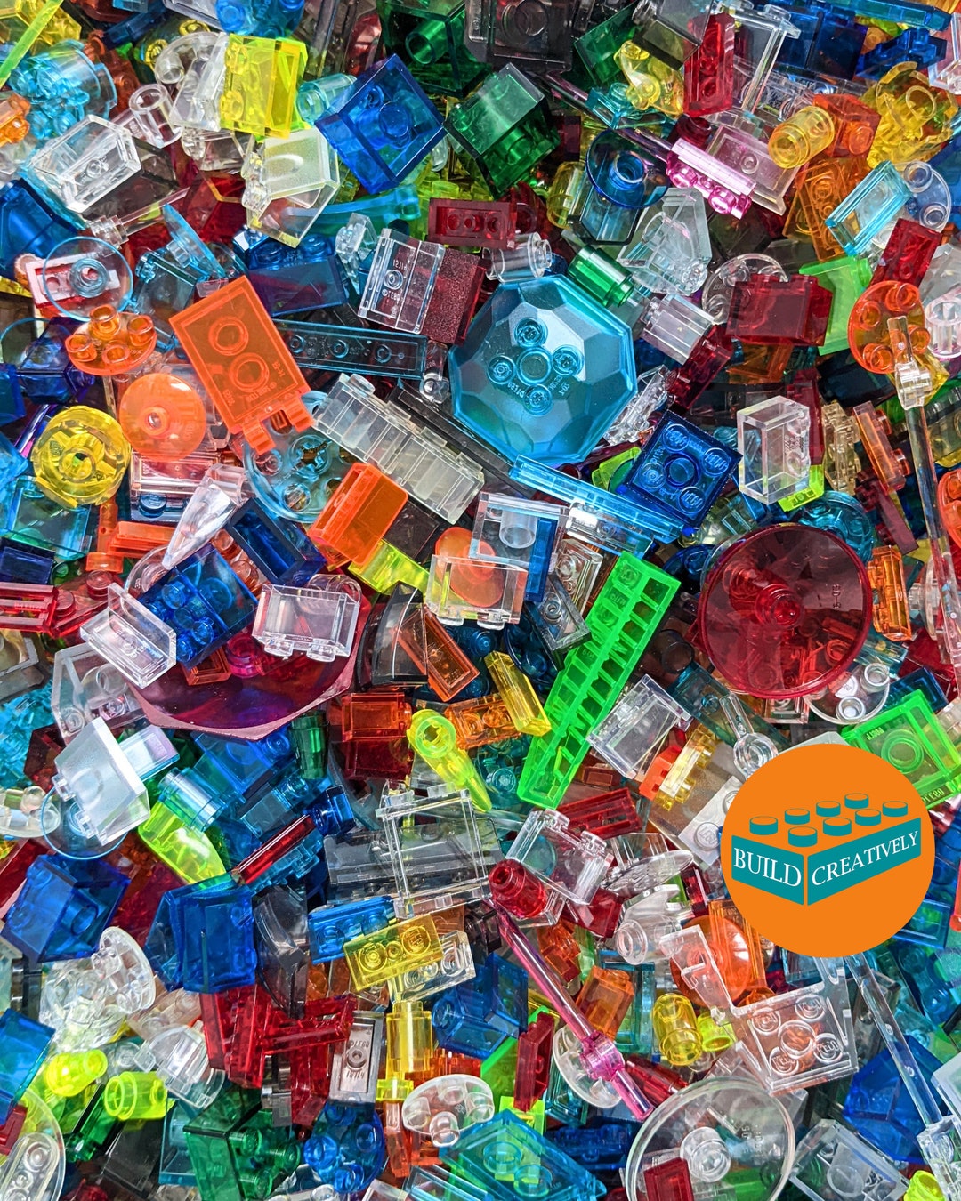 Lego® 1/4 Pound Transparent Pieces Mix Random Assortment 4oz