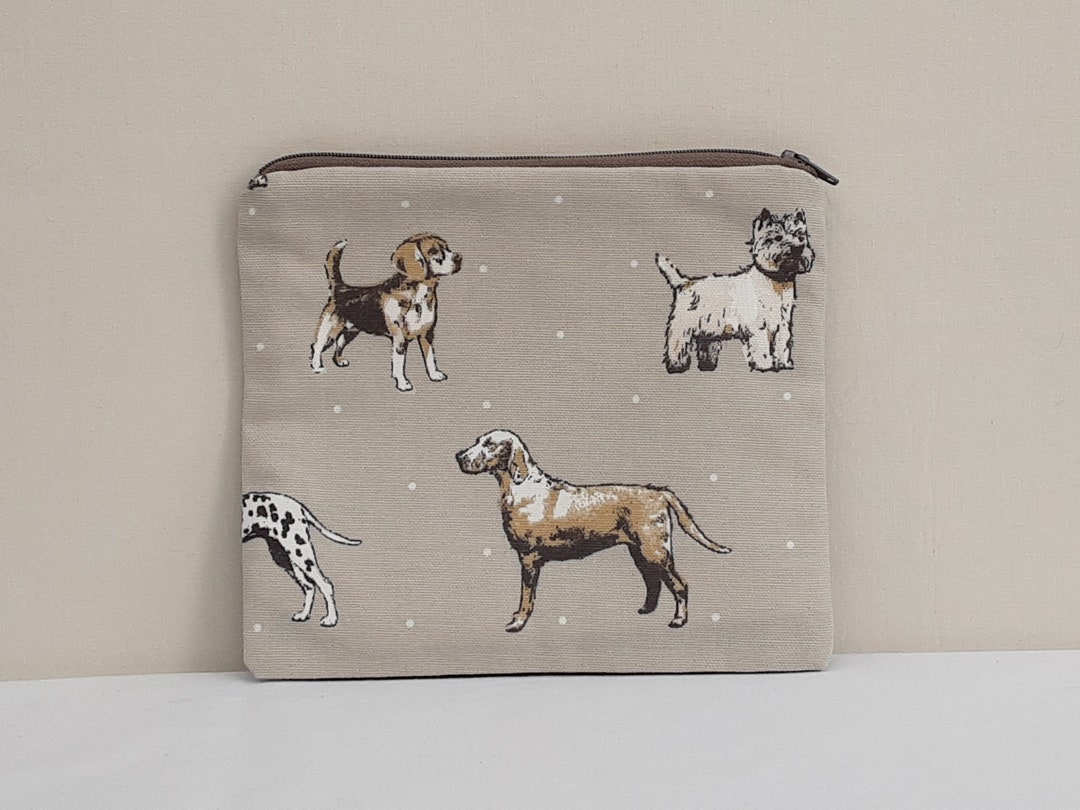 Dog Makeup Bag Dog Pencil Case Dog Zipped Wallet in Cute Etsy