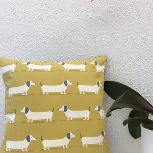 Dashchund cushion cover, dog zipped cushion cover. Ideal gift for dashchund lovers. Suitable for 16” size pad.