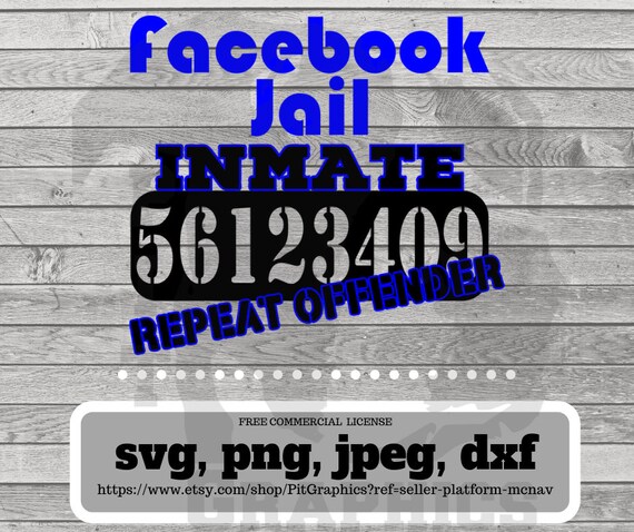Facebook Jail Svg Etsy