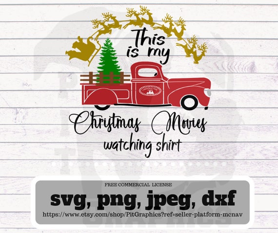 Download Free Christmas Movie Watching Shirt Svg Etsy SVG DXF Cut File