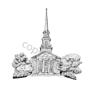 SMU Perkins Capilla Line Dibujo PNG