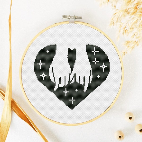 Heart in Hand Cross Stitch Etsy