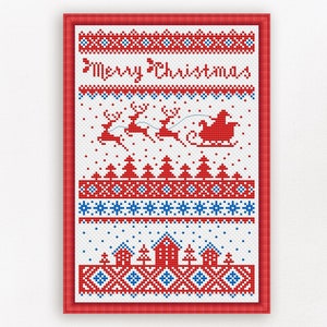 Christmas Sampler Cross Stitch Pattern PDF, Winter Holdiay Hand ...