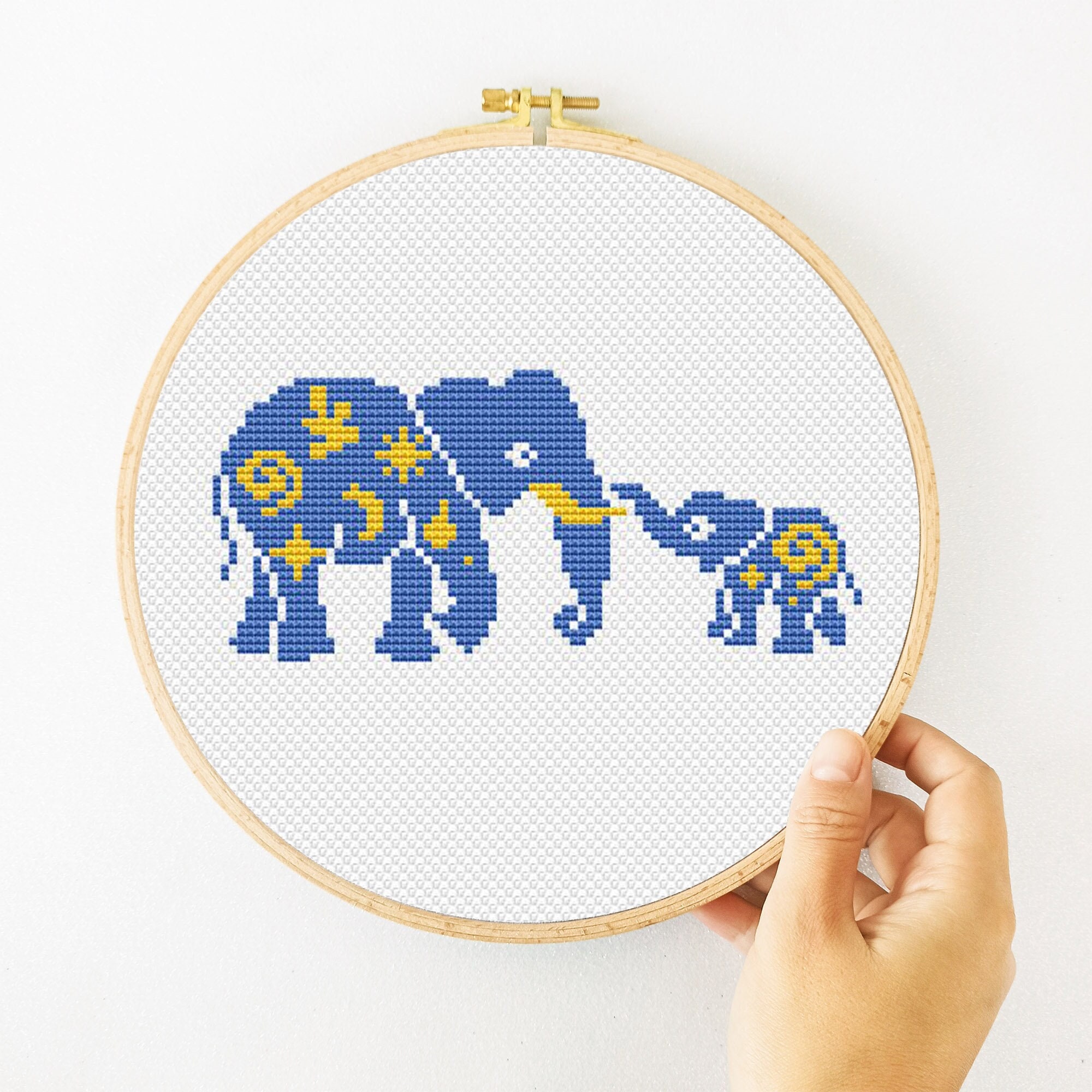 Abillyn Baby Elephant Cross Stitch Kit - Stamped Embroidery Kit For Beginners With Pattern - View #6
