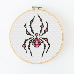 Spider Cross Stitch Pattern PDF, Crystal Cross Stitch, Animal Hand Embroidery, Insect Xstitch Instant Download image 9